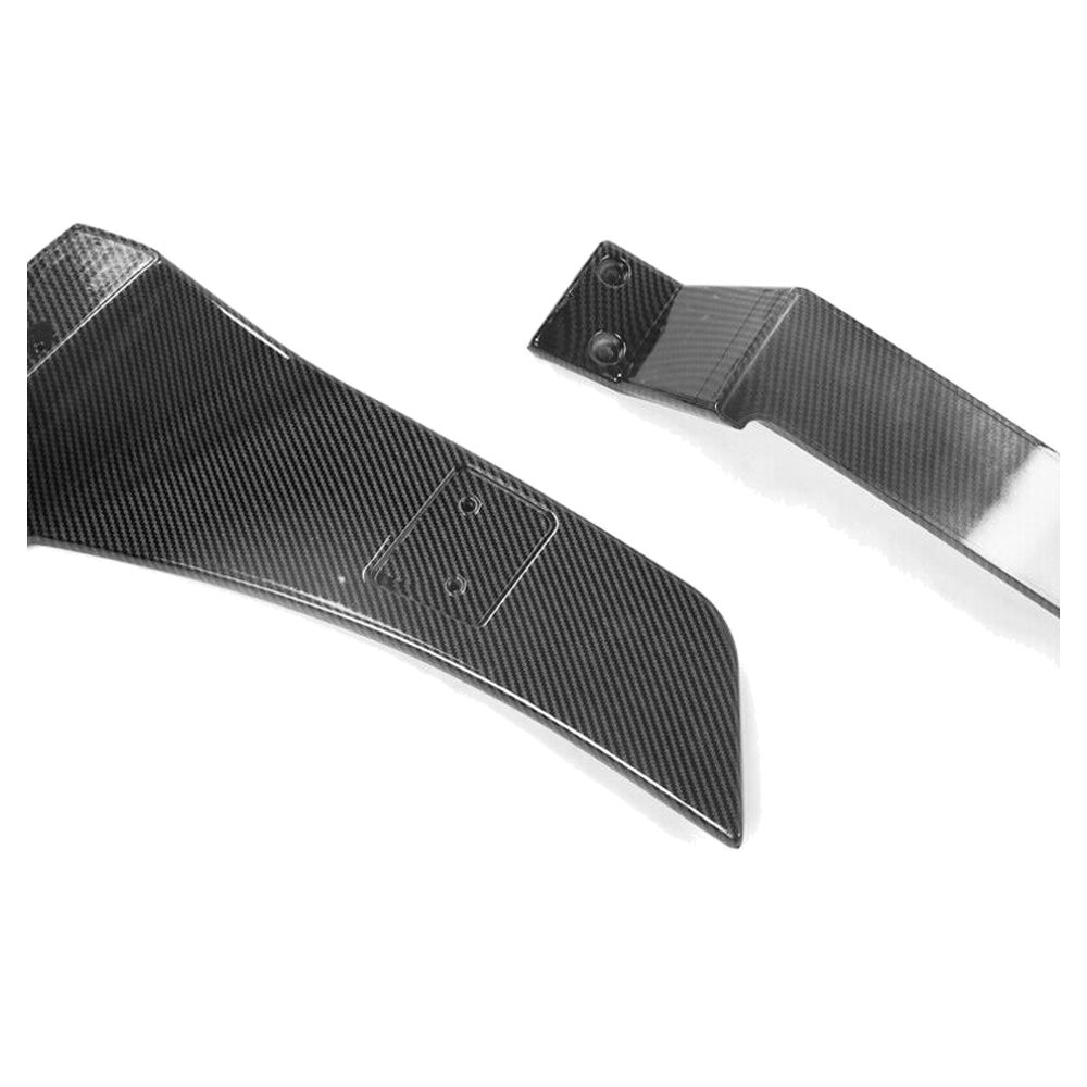Fits 21-23 Ford Mustang Mach-E Carbon Fiber Print MID Trunk Spoiler Lip ABS 3PCS