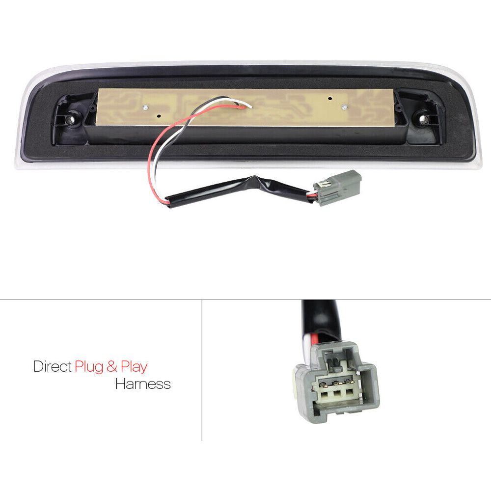 Fits 2014-2020 Silverado/Sierra Black/Smoke{LED BAR}Third 3rd Brake+ Light
