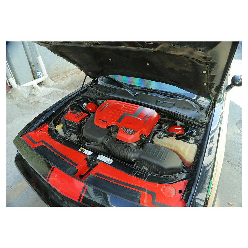 Red Engine Compartment Suspension Cover Trim