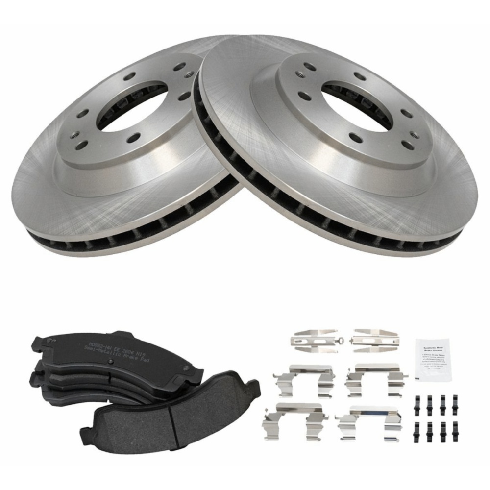 Front Brake Pad & Rotor Kit Posi Metallic For GM SUV Truck
