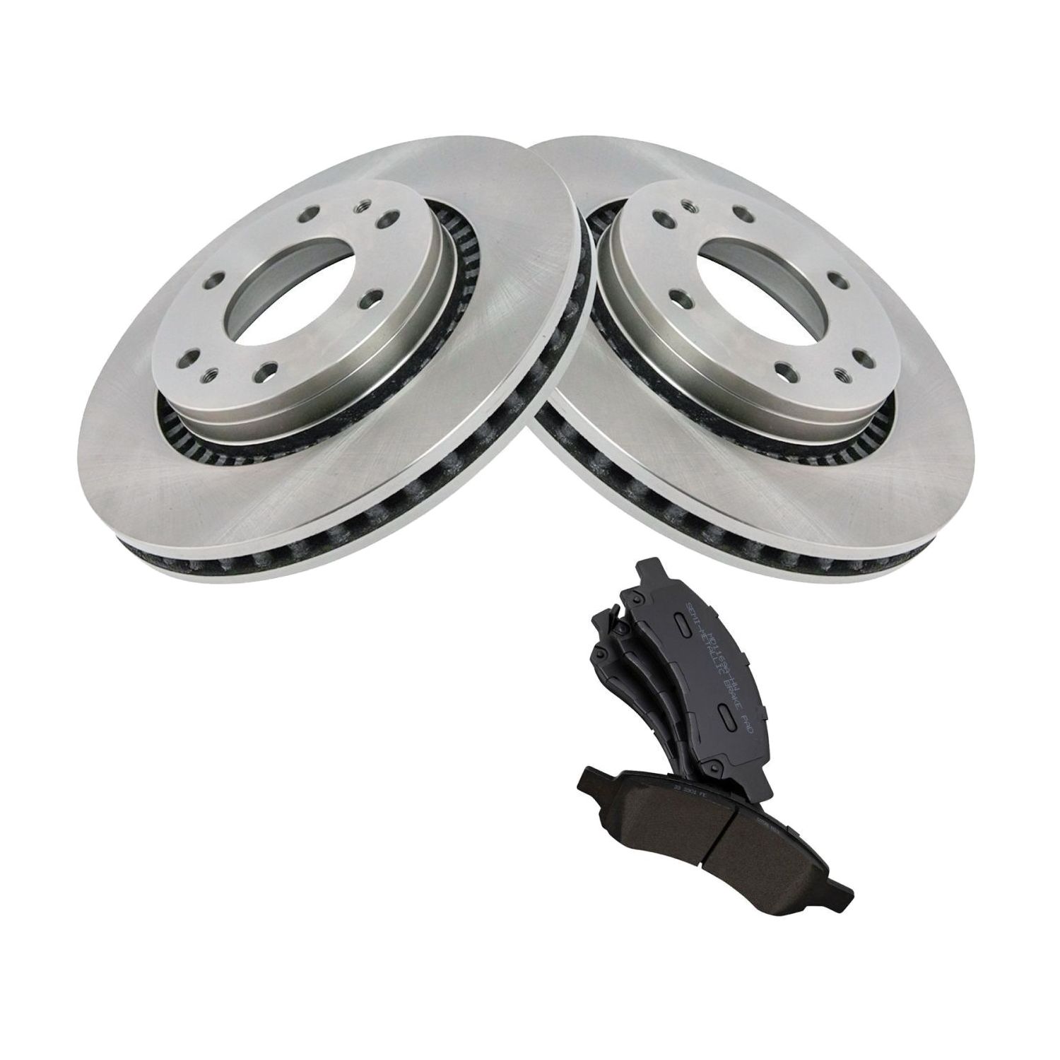 For 2006-2009 Chevrolet Trailblazer LT Brake Pad & Rotor Kit Metallic Front