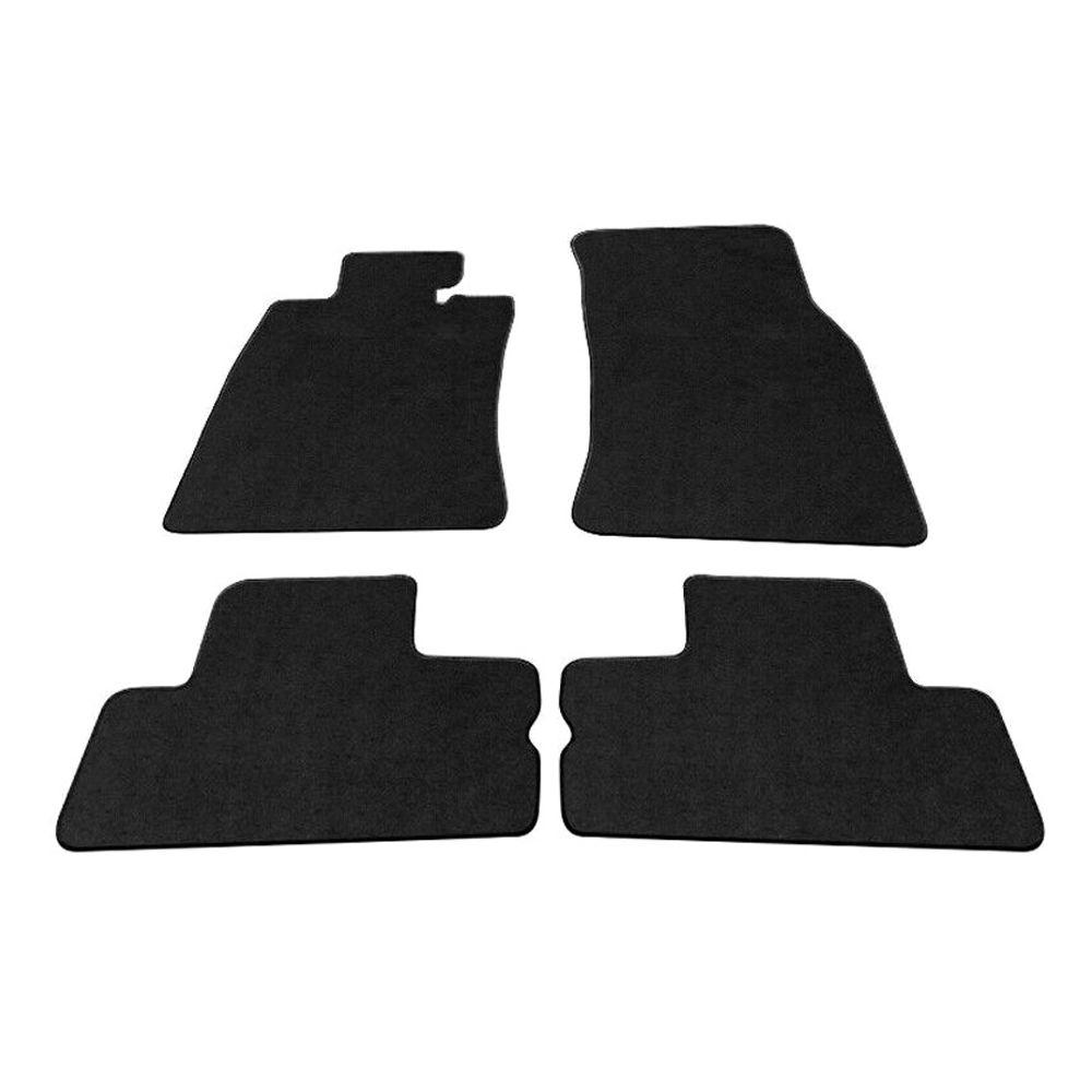 For 02-06 Mini Cooper Hatchback Floor Mats Carpets Front & Rear 4PC Black Nylon