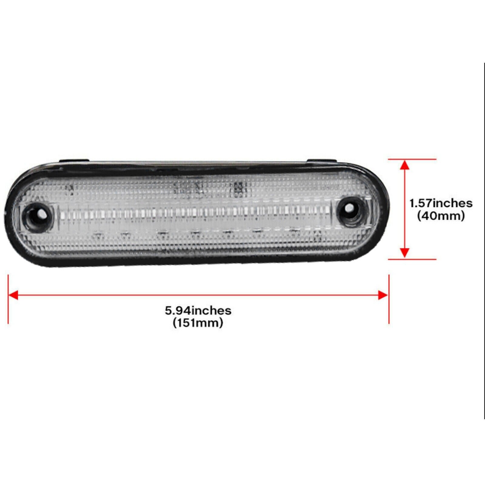 4X LED Side Marker Lights Clear Lens Front & Rear