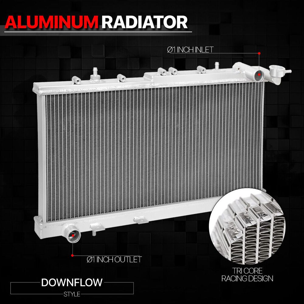 For 95-98 200SX Coupe A86536-2L6119SNAR NX MT[DUAL ROW CORE]Aluminum Radiator