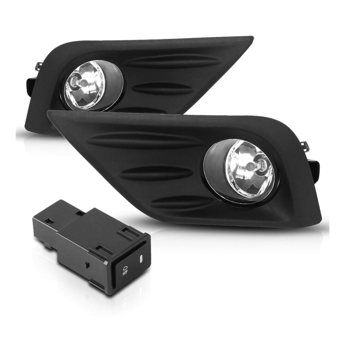 Fits 2016-2018 Nissan Altima 4Dr [Clear] Fog Light Lamp W/Switch+Harness+Bezel