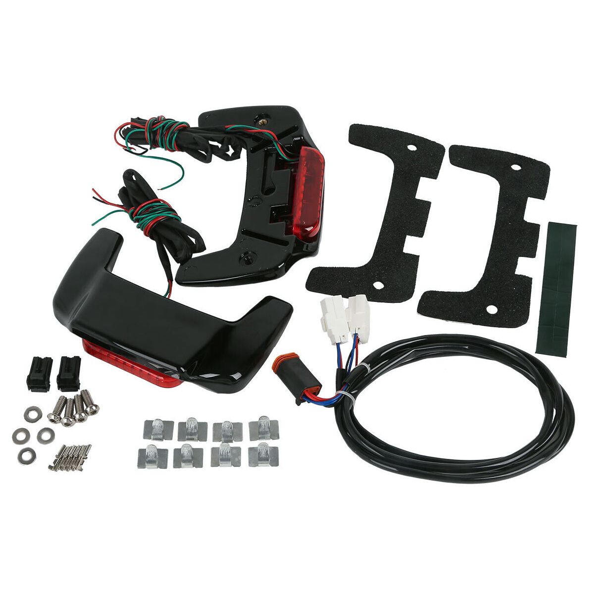 led Light Kit Saddlebag Lid Spoiler For 90-14 Harley-Davidson Fat Boy Glide