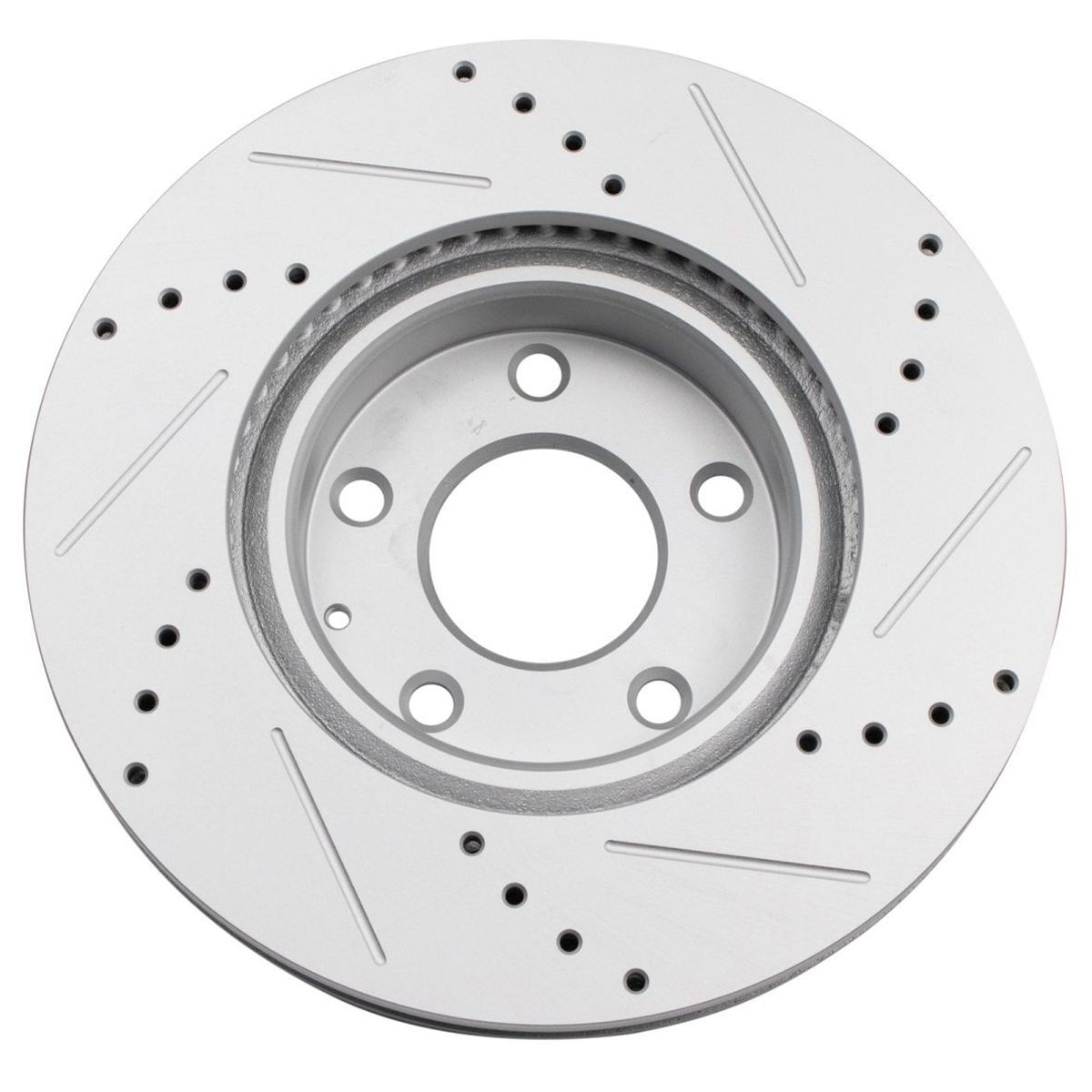 For 2013-2015 Mazda CX-5 Sport Front Drilled Slotted Coated Brake Rotor Set