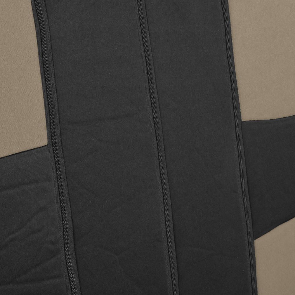 Car Seat Covers For 2011-2015 200 Limited 2 Tone Beige & Black W/Split Bench
