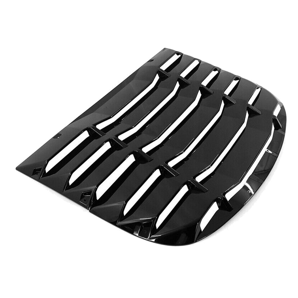 For 20-23 Tesla Model Y Rear Window Louver Windshield Cover Vent Gloss Black 2PC