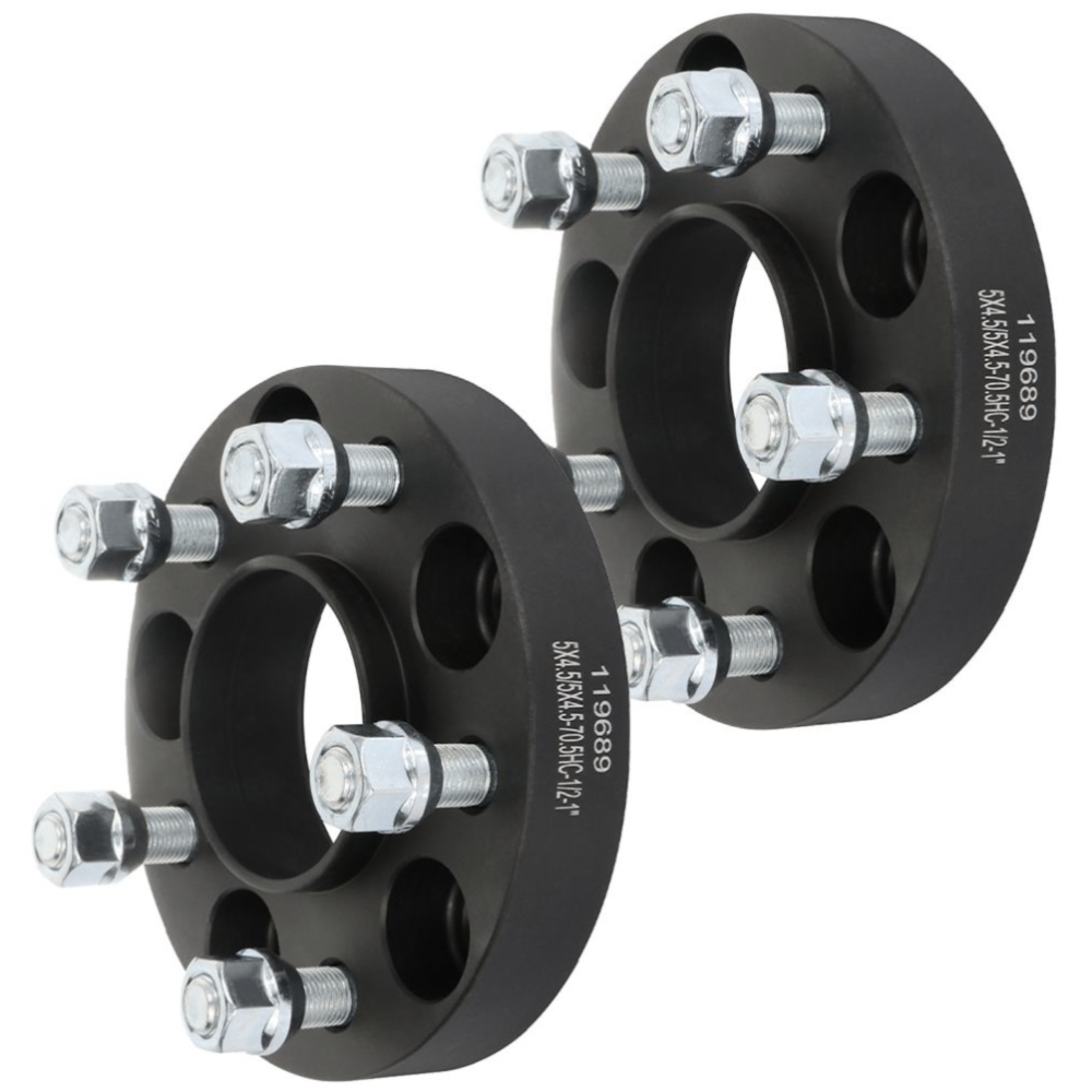 2-pcs 1" 5x4.5 1/2" Studs Wheel Spacers For Ford Lincoln Mazda Mercury