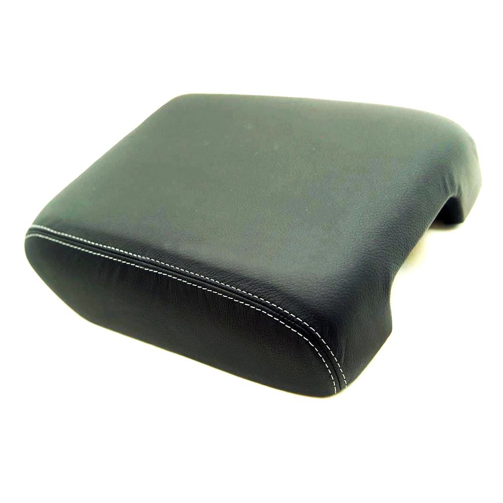 Console Armrest Leather Synthetic Cover For 13-19 Nissan Pathfinder Gray Stitch