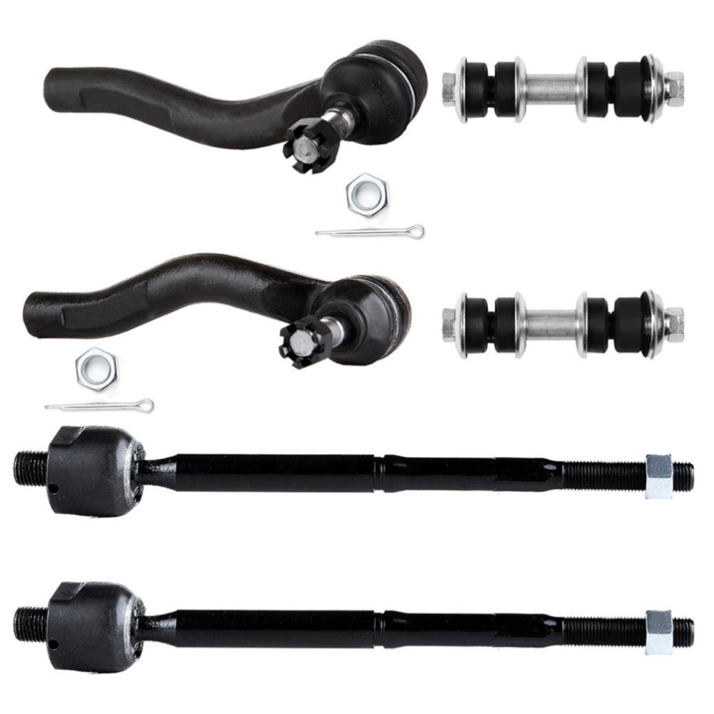 For 00-05 Toyota Echo Base 6pcs Front Inner Outer Tie Rods Sway Bar Links Kit
