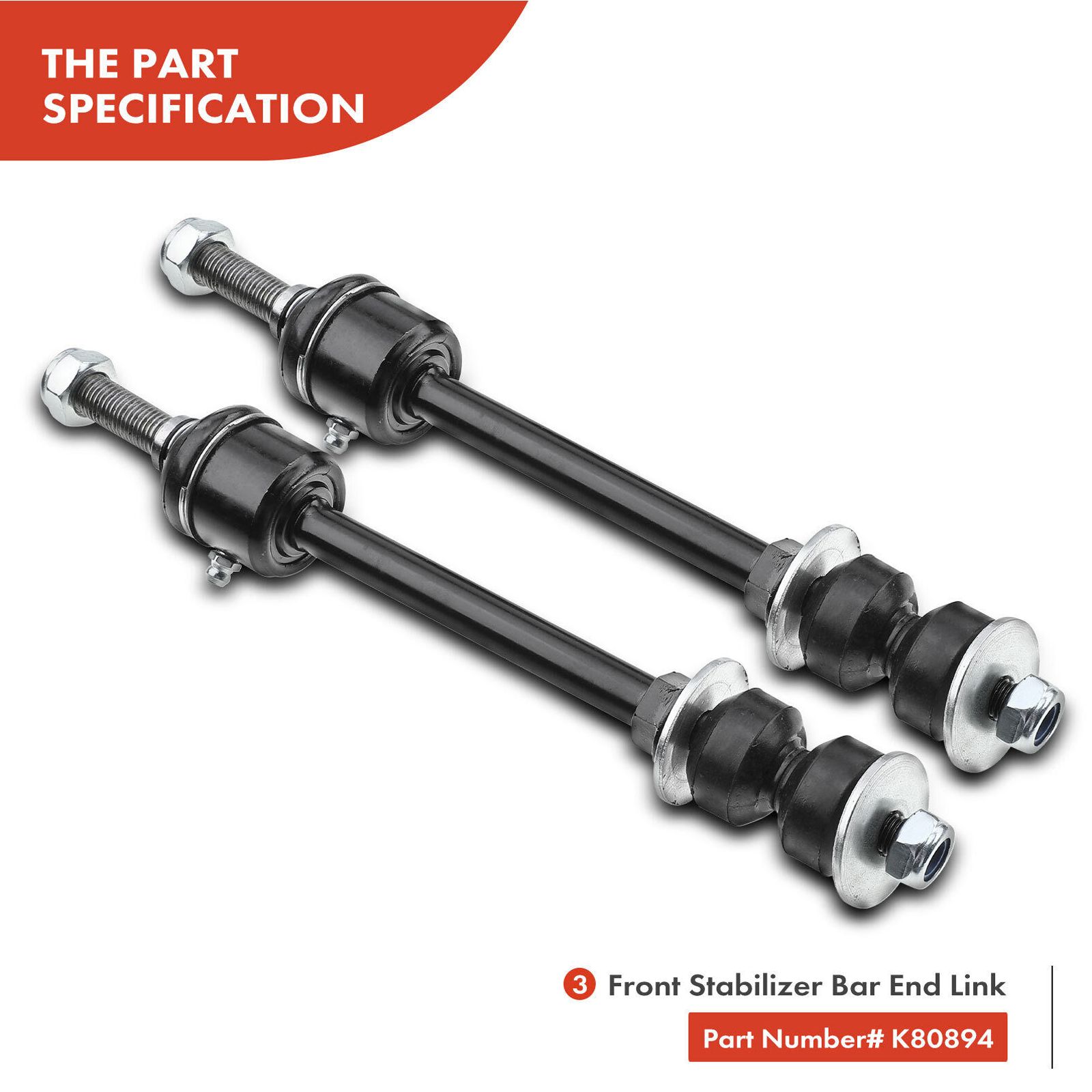 4x Front Lower Control Arm & Sway Bar End For 2011-2018 1500 Outdoorsman 4WD