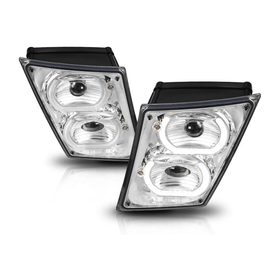 For 04-18 VNL Base A86536-HC200YAHLF Rome {DUAL Led U-HALO} Projector Fog Light