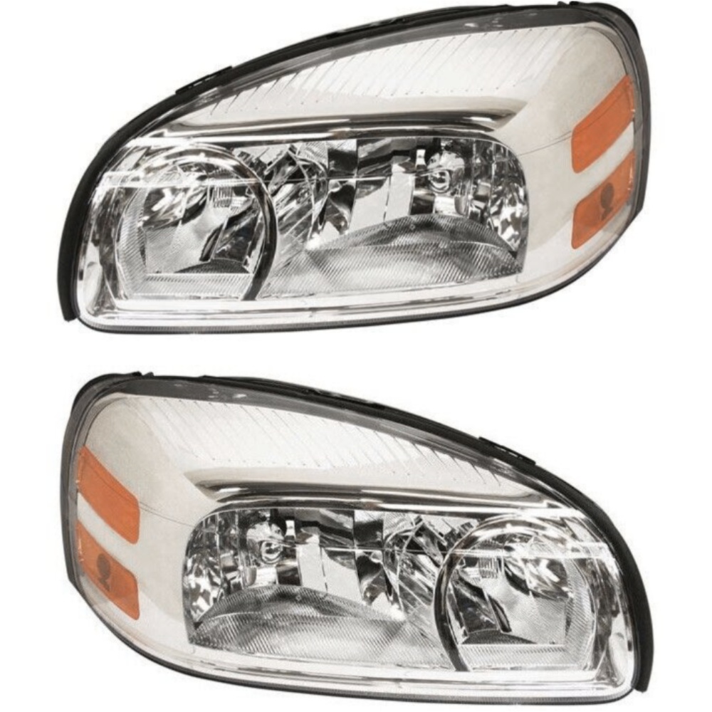 Halogen Headlight Set For Buick Chevrolet Pontiac Saturn W/ Bulb(s) Pair