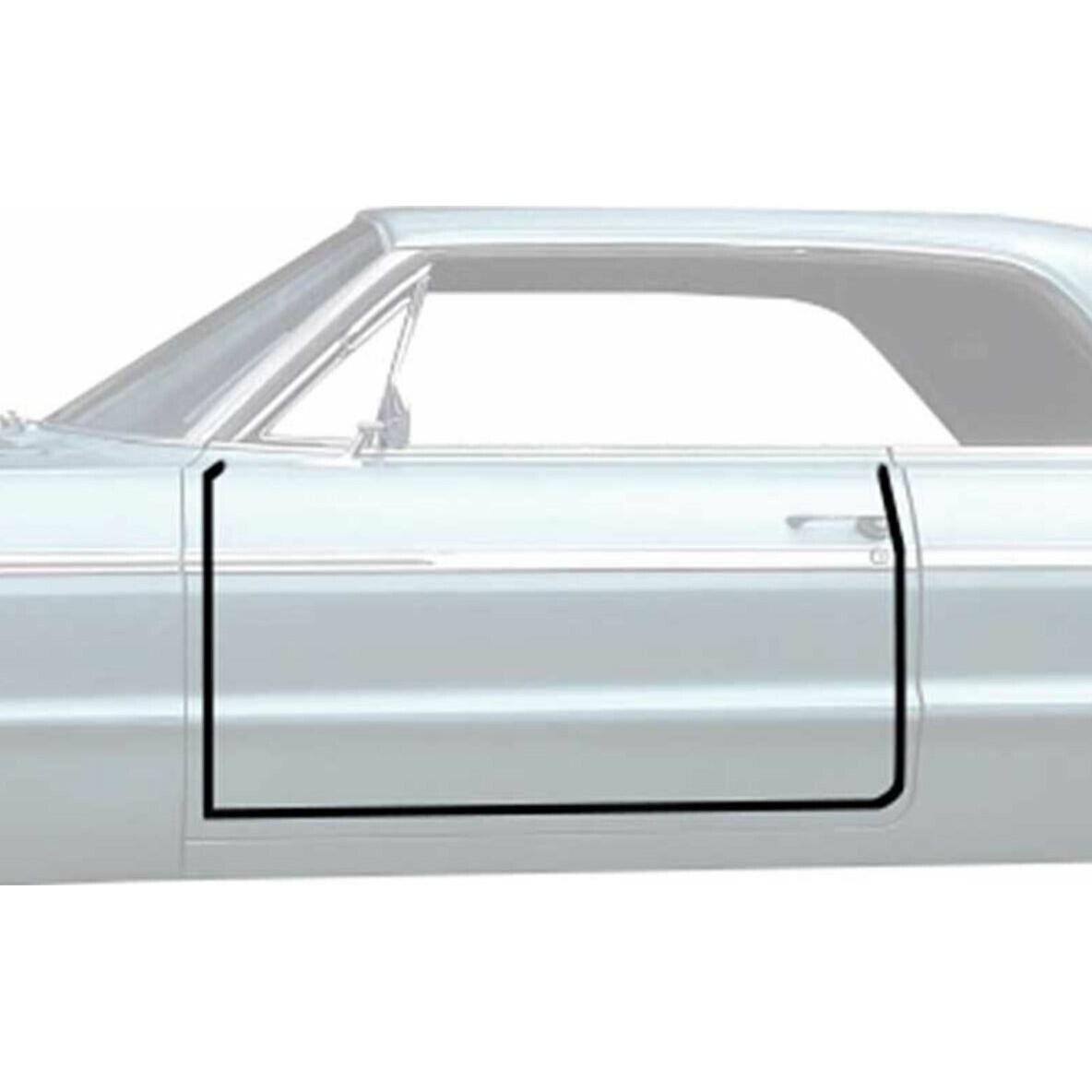 Door Weatherstrip Rubber Seal 1963 1964 Impala 2 Door Hardtop Convertible