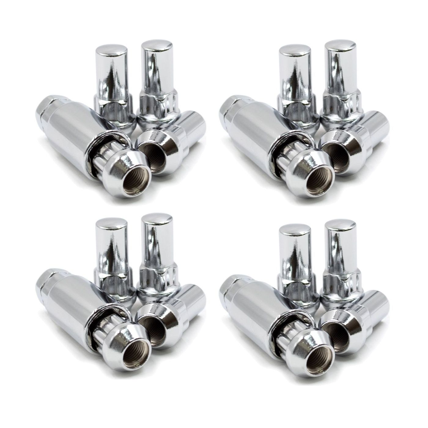 4 Sets Of - Lug Wheel Lock Nuts 14x2 Bulge Acorn Locking Lugs Ford F150 Expedition