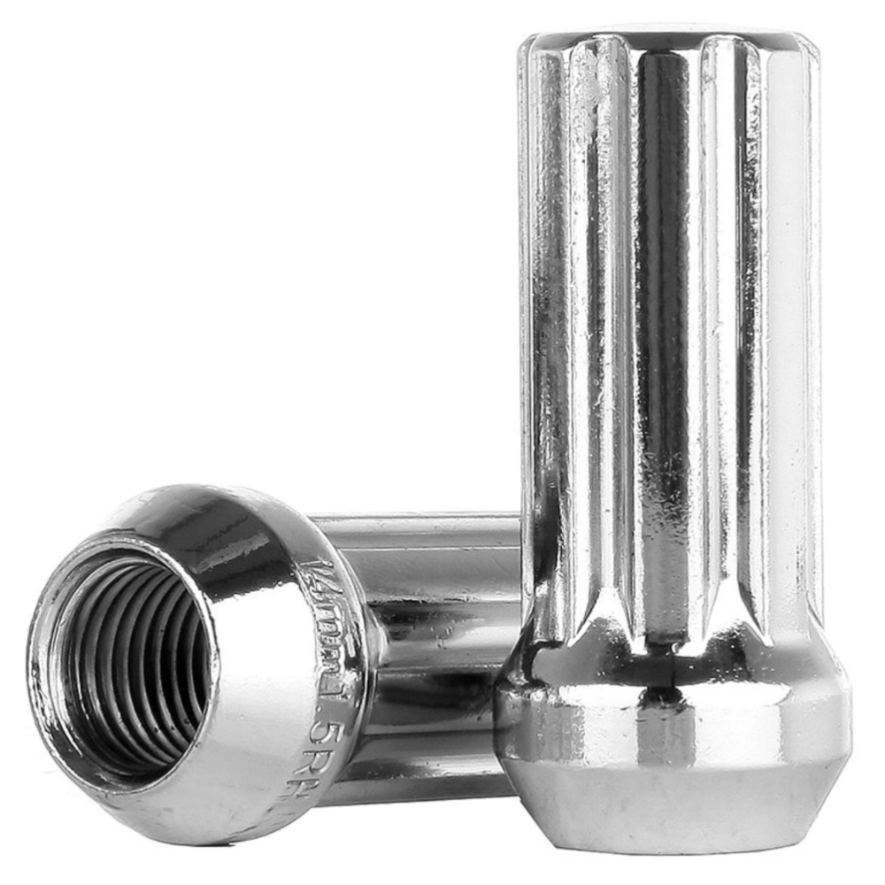 64 PCS - Chrome Spline Thread 14mmx1.5 Lug Nuts + Keys For Ram 1500 2500 3500