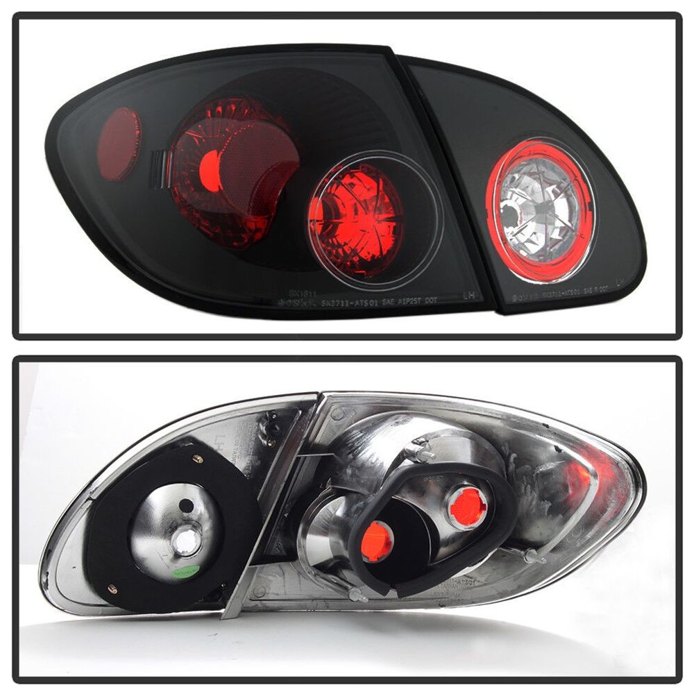 For Black JDM Style 2003-2008 Toyota Corolla Tail Lights Brake Lamps Left+Right