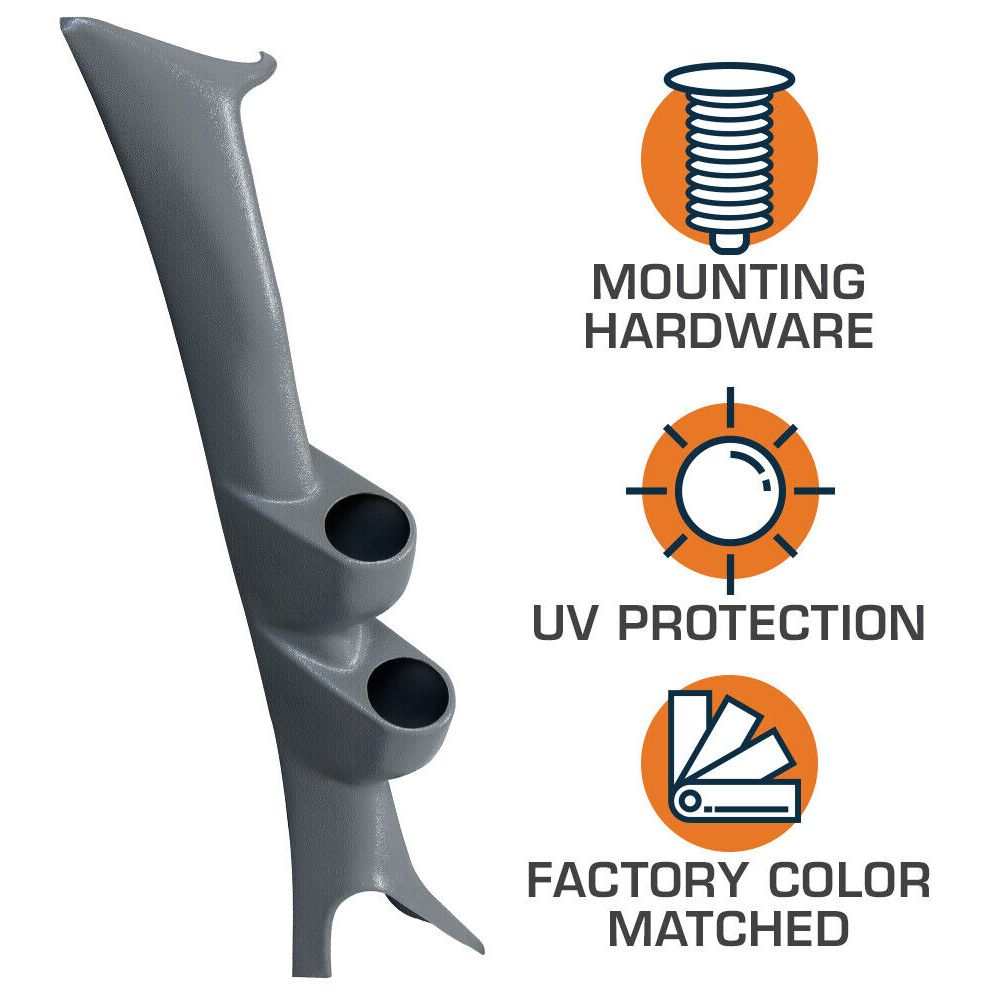 Gray Dual Gauge Pillar For Excursion F250 F350 F450 SuperDuty Super Duty
