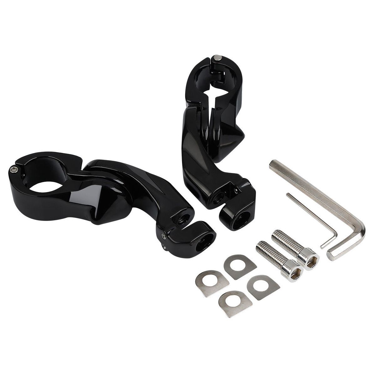 For 11-13 Blackline 1.25" Adjustable Highway Short Angled Foot Peg Mount Kit