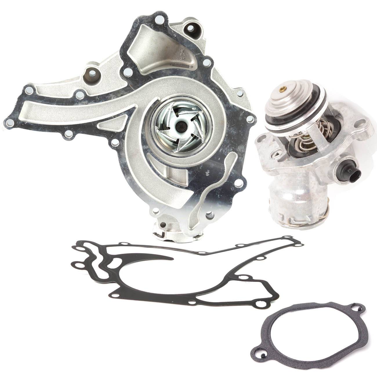 For Mercedes W204 W211 W251 W164 Engine Water Pump + Gasket + Thermostat Kit