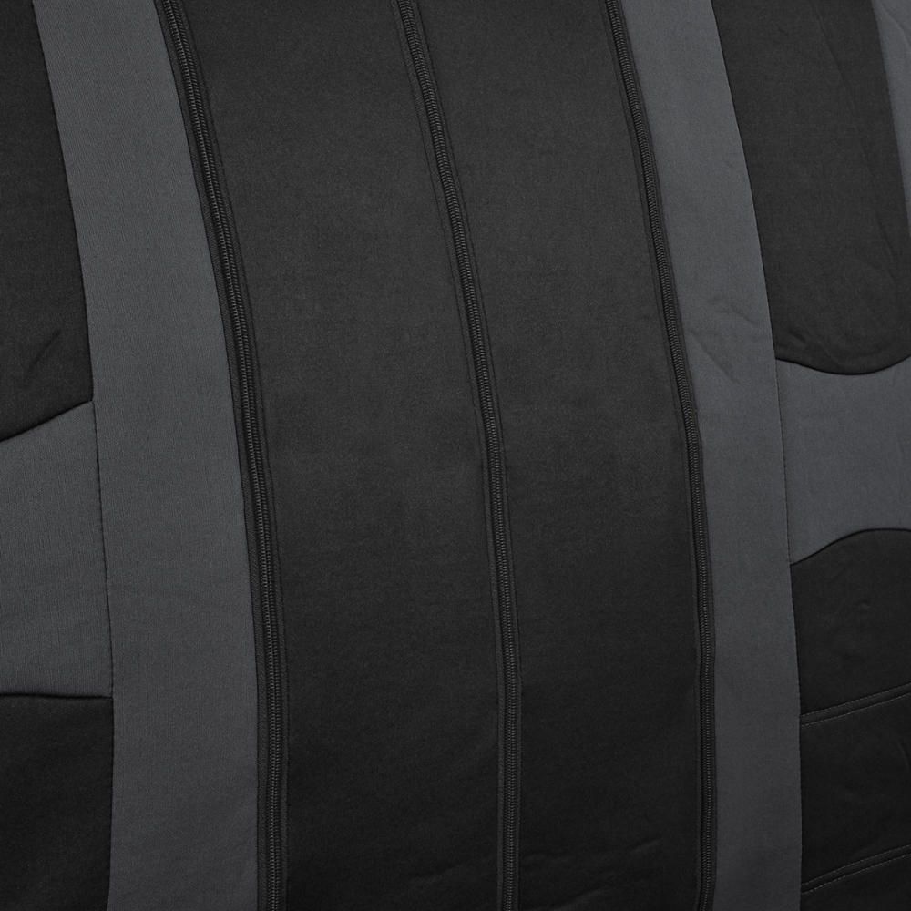 Gray Stripe Black Car Seat Covers Auto Interior For 2005 BMW 330Ci M Mesh Cloth