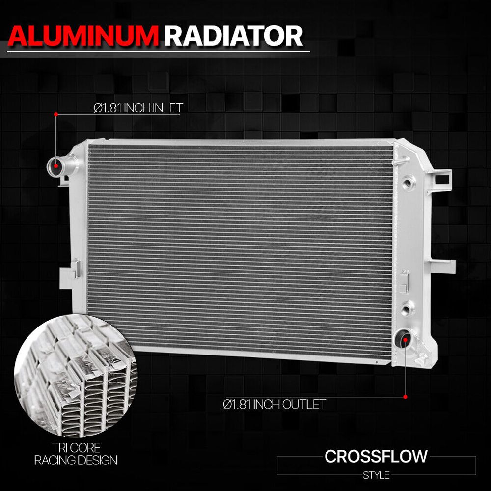 For 04-14 Ford E-150 Base A86536-310ARREISAR 6.6 TRI ROW CORE]Aluminum Radiator