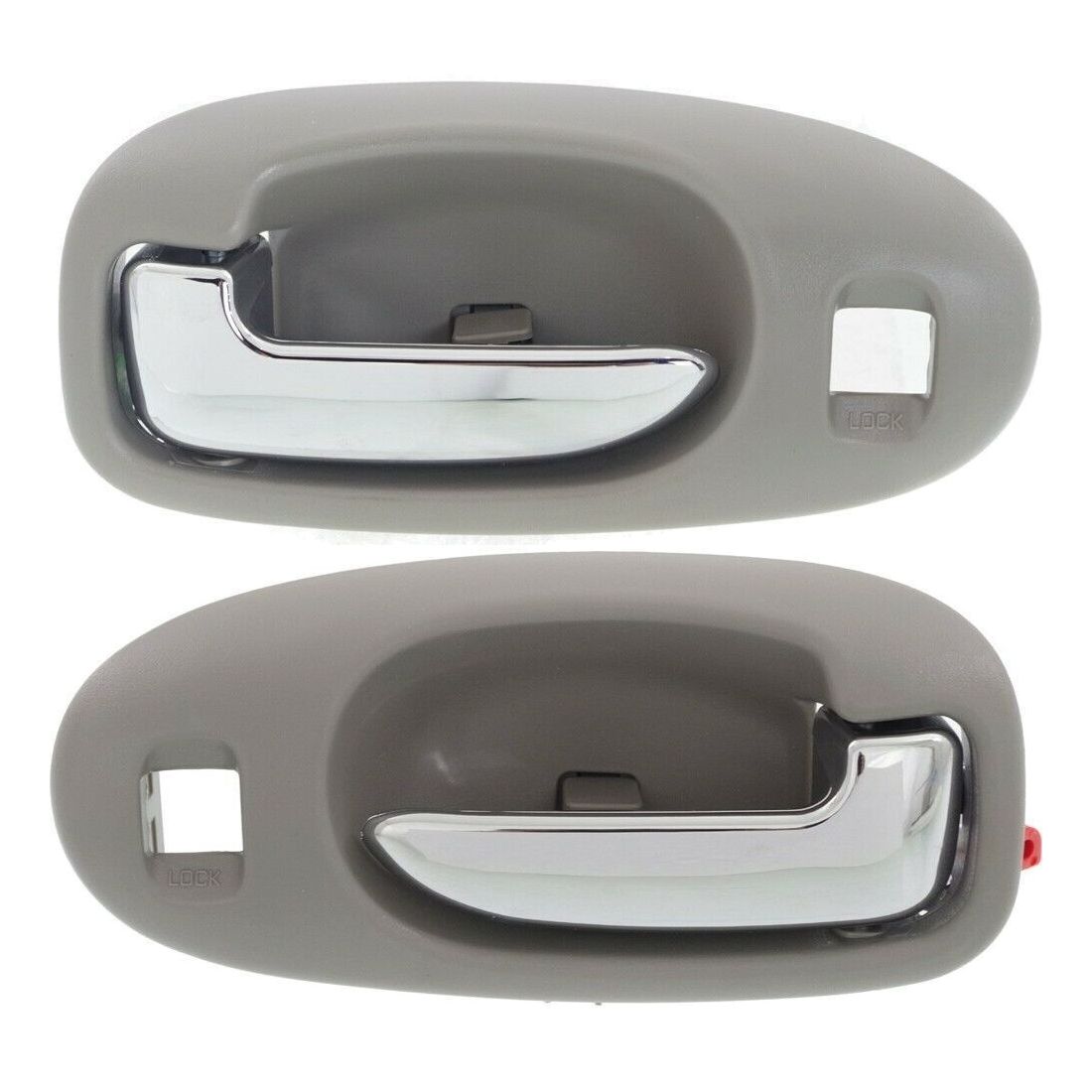 Door Handle Set For 01-06 Sebring 01-06 Stratus Front Inner Light Gray 2Pc