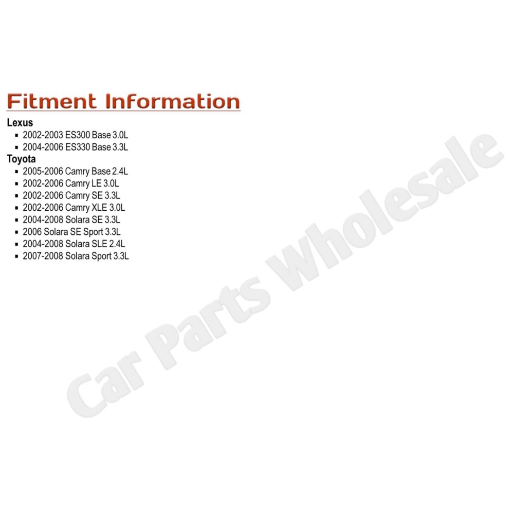 AC Condenser For 02-03 ES300 04-06 ES330 02-06 Camry 04-08 Solara With Drier
