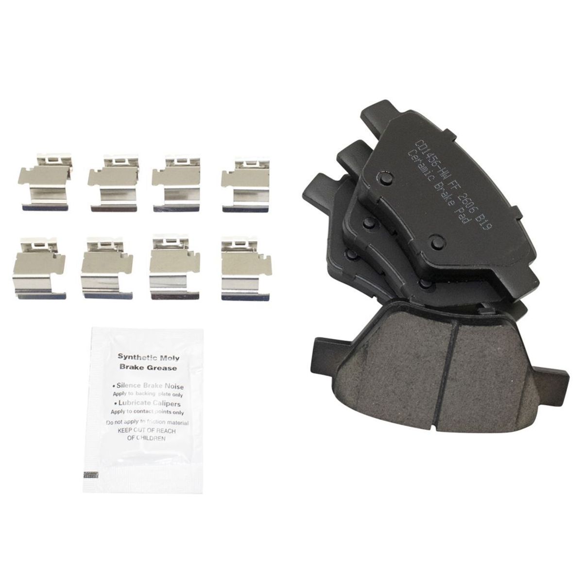 Rear Ceramic Brake Pad & Performance Coated Rotor Kit W/Chemicals