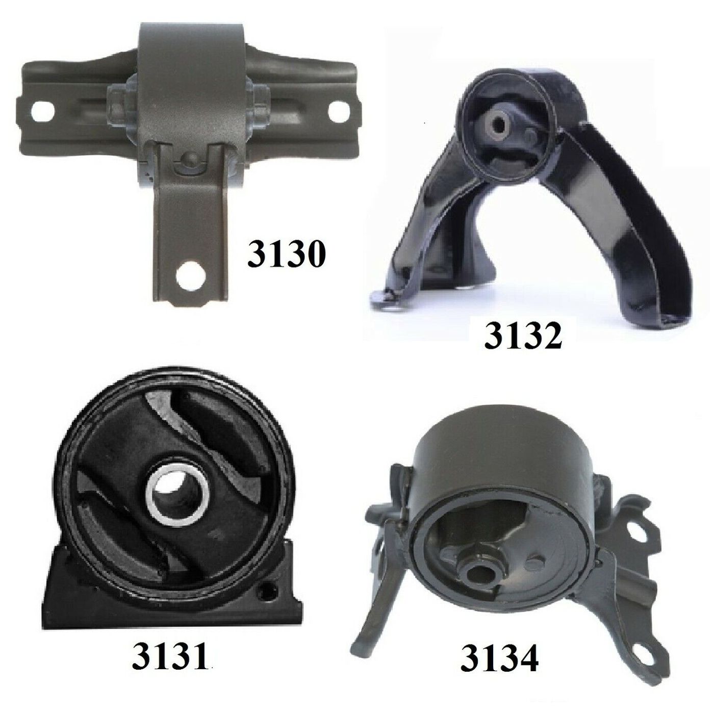 4PCS MOTOR & TRANS MOUNT For 08-16 Mitsubishi Lancer DE 2.0L-NAT.ASP-AUTO TRANS