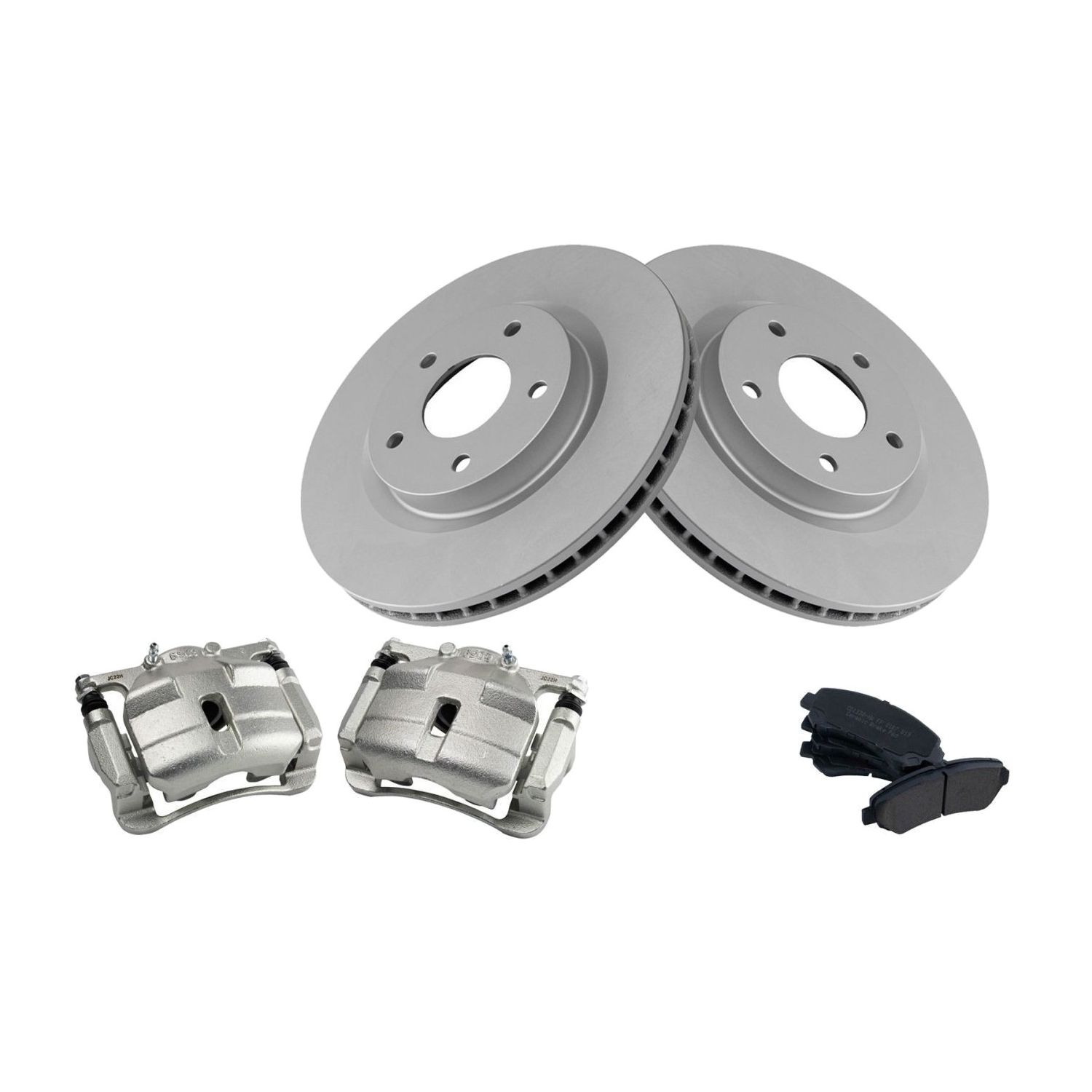 For 10 Rogue Krom Sport Utility Front Ceramic Pad Coated Rotor & Caliper Kit W/