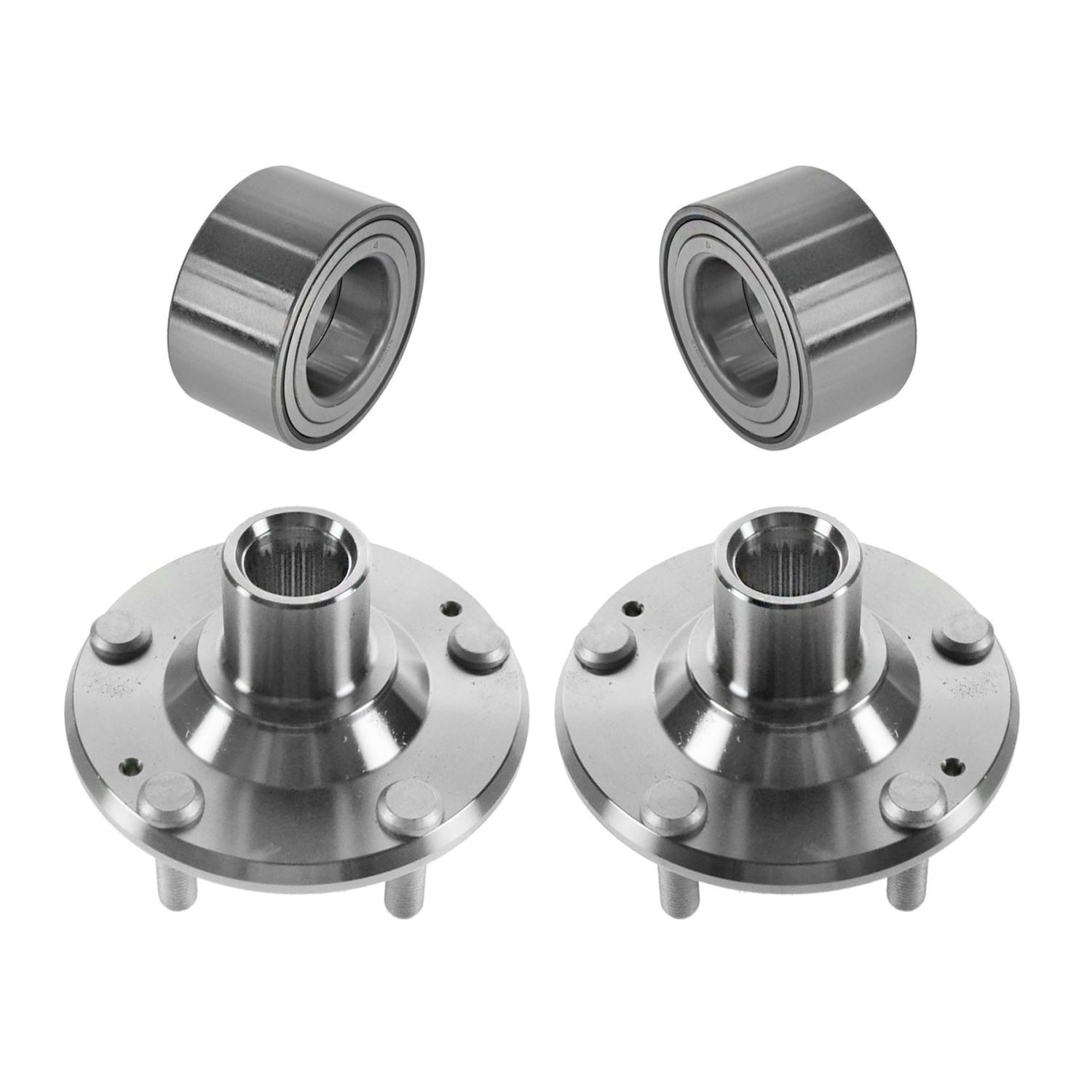 Front Wheel Hub & Bearing Kit LH Driver & RH Passenger Pair For Elantra Forte