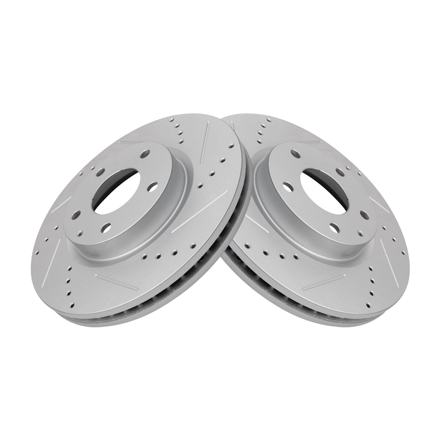 For 2013-2015 Mazda CX-5 Sport Front Drilled Slotted Coated Brake Rotor Set