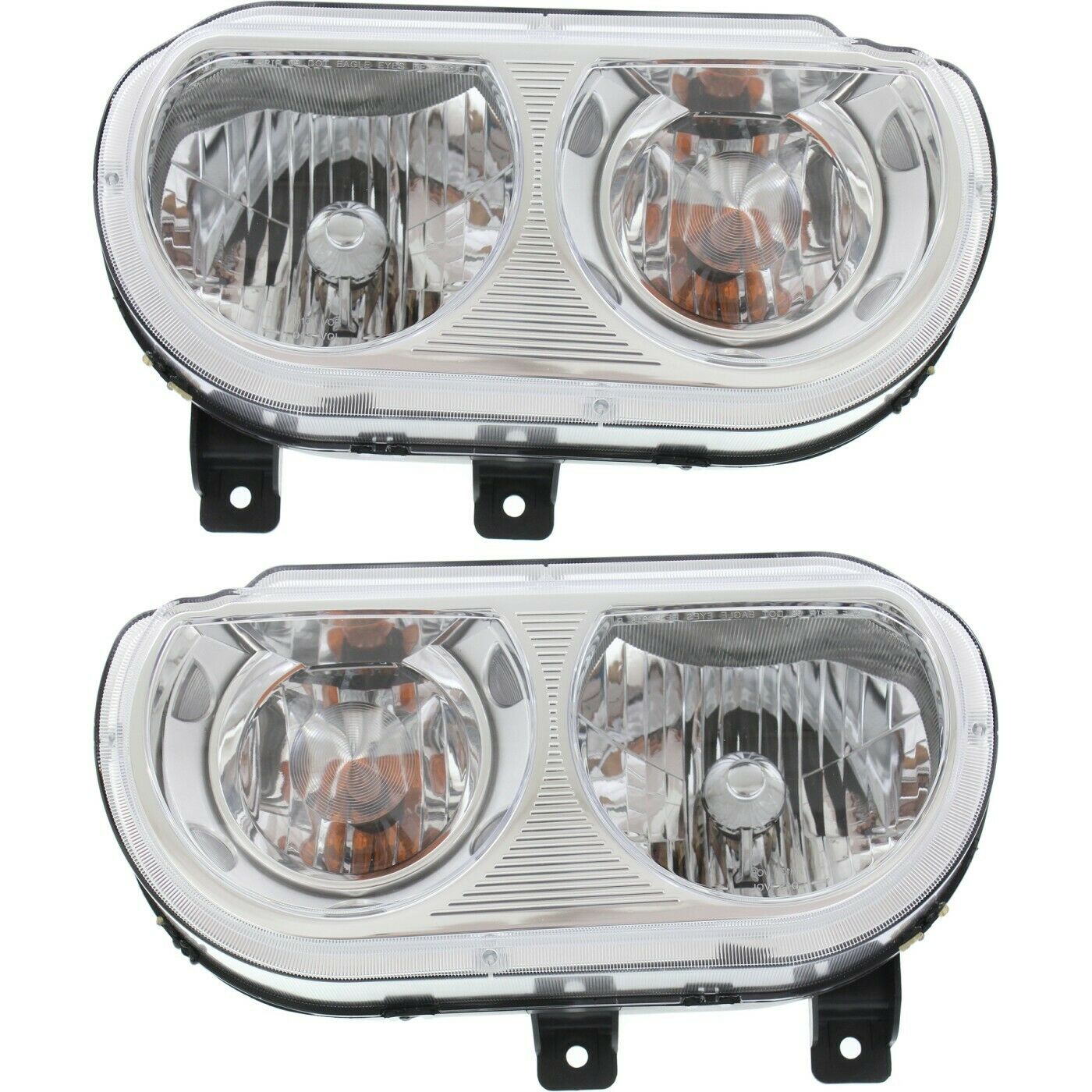 Halogen Headlight Set Left And Right For 2009-2014 Dodge Challenger Coupe