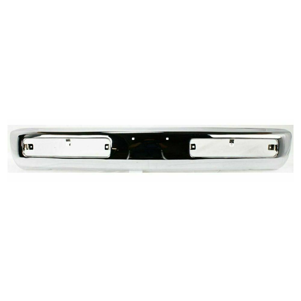 Front Bumper Chrome Steel + Signal Light + Bezels For 1996-1997 Nissan Pickup