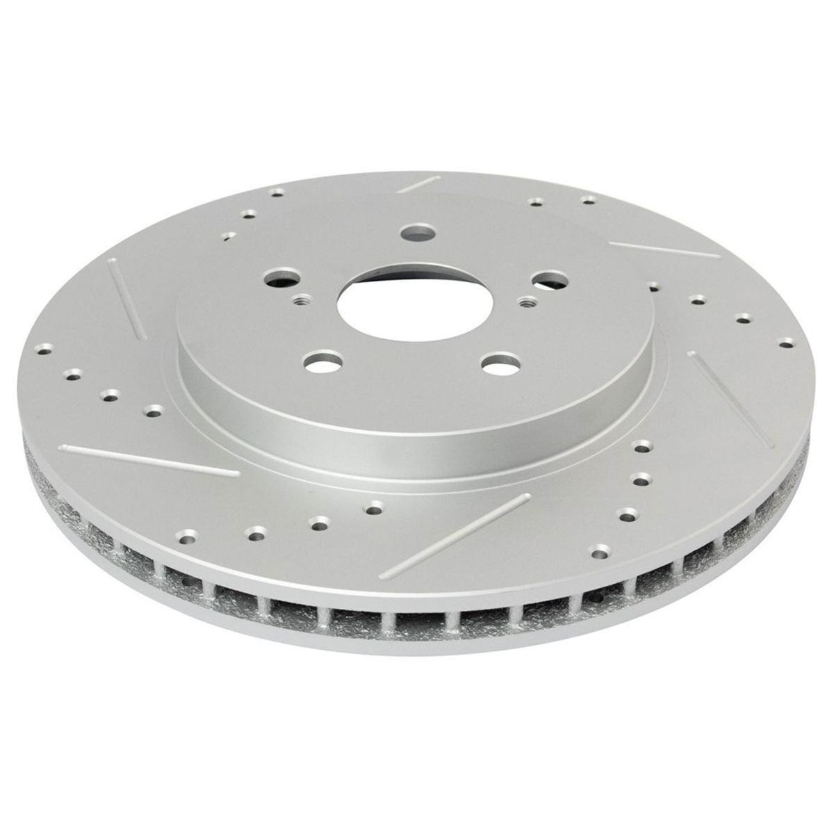 Front & Rear Ceramic Brake Pad & Performance Drilled Slotted Rotor