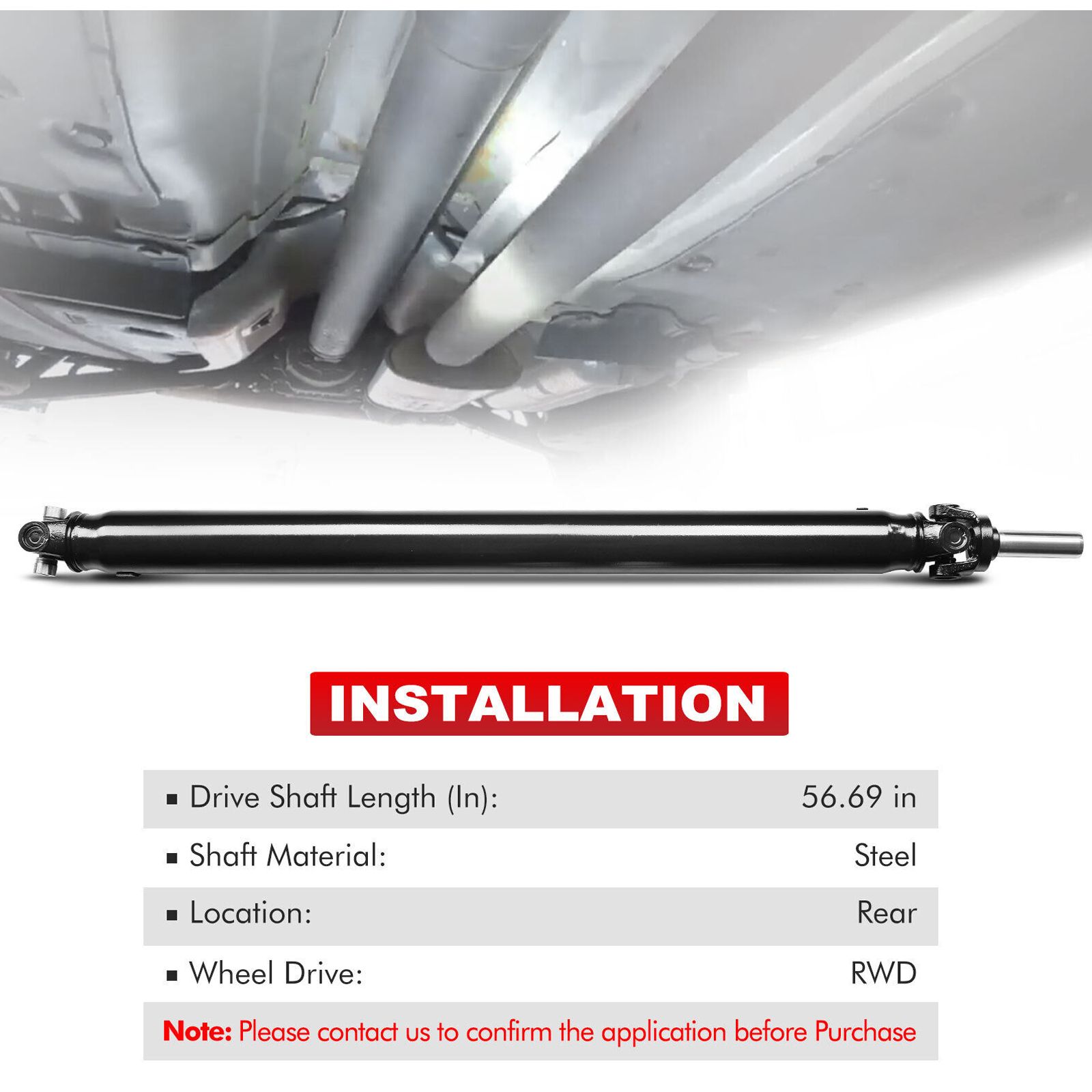 Rear Driveshaft Prop Shaft Assembly For Chevrolet Astro GMC Safari 1995-2003 RWD
