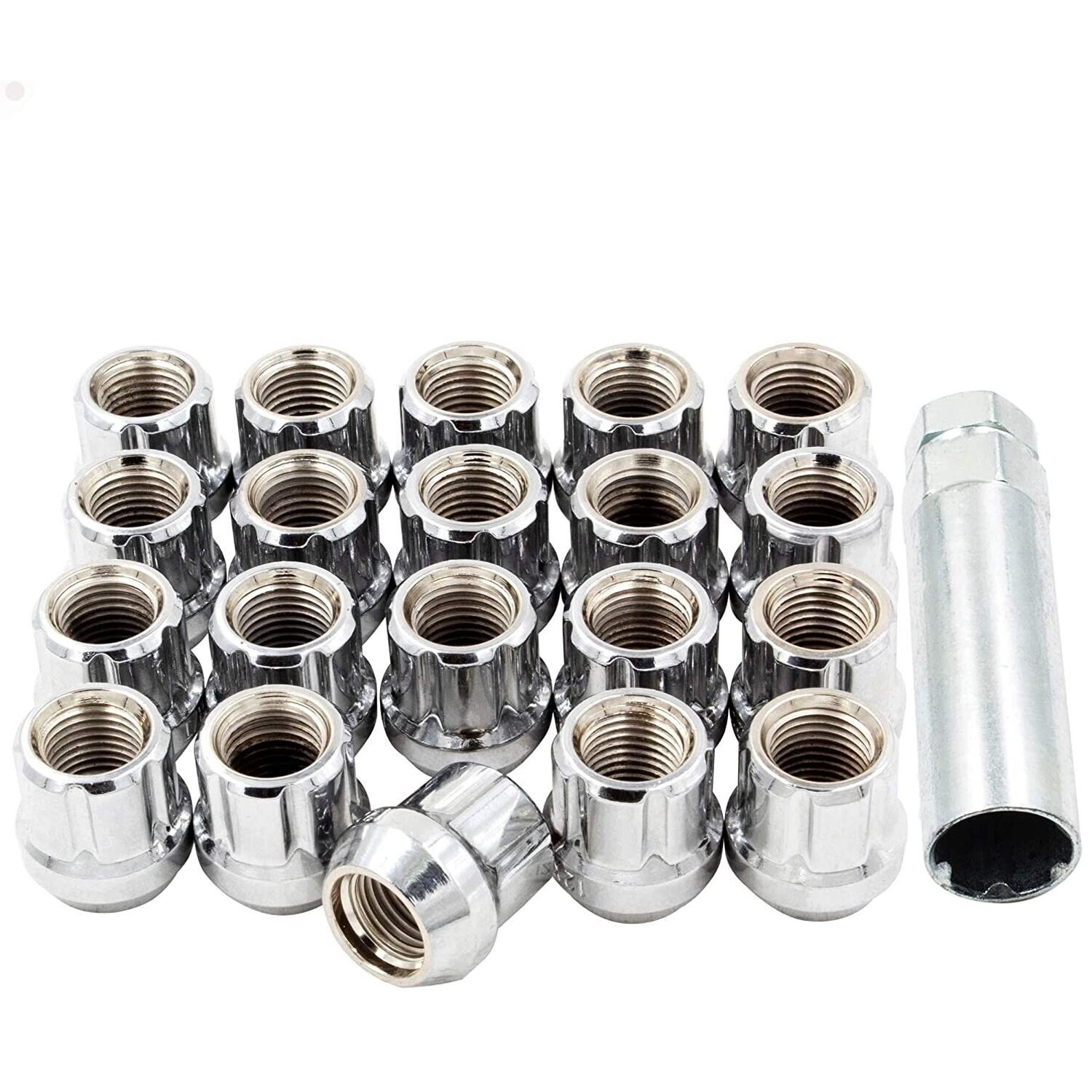 20x OPEN END SPLINE ACORN LUG NUTS 1/2X20 WHEEL NUT For 90 Dodge Dakota S 1 KEY