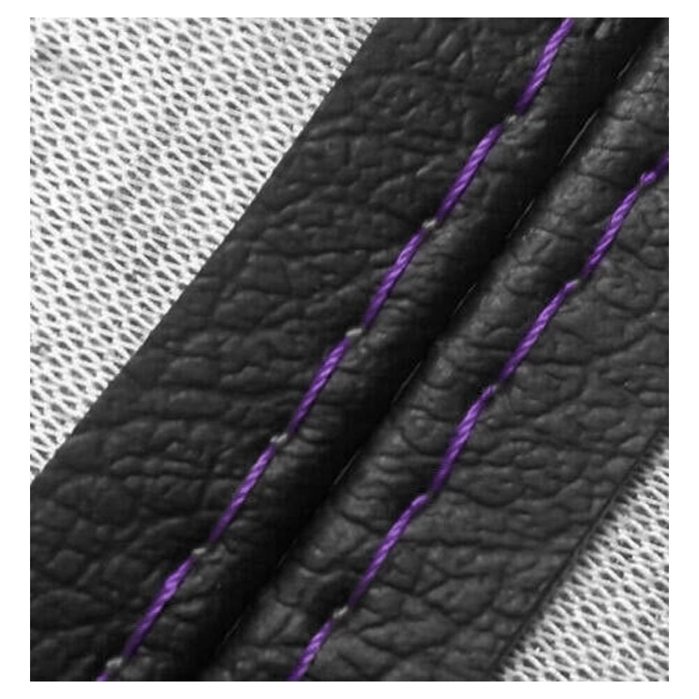 Console Lid Pull Over Armrest Cover Leather For Dodge Neon 00-05 Purple Stitch