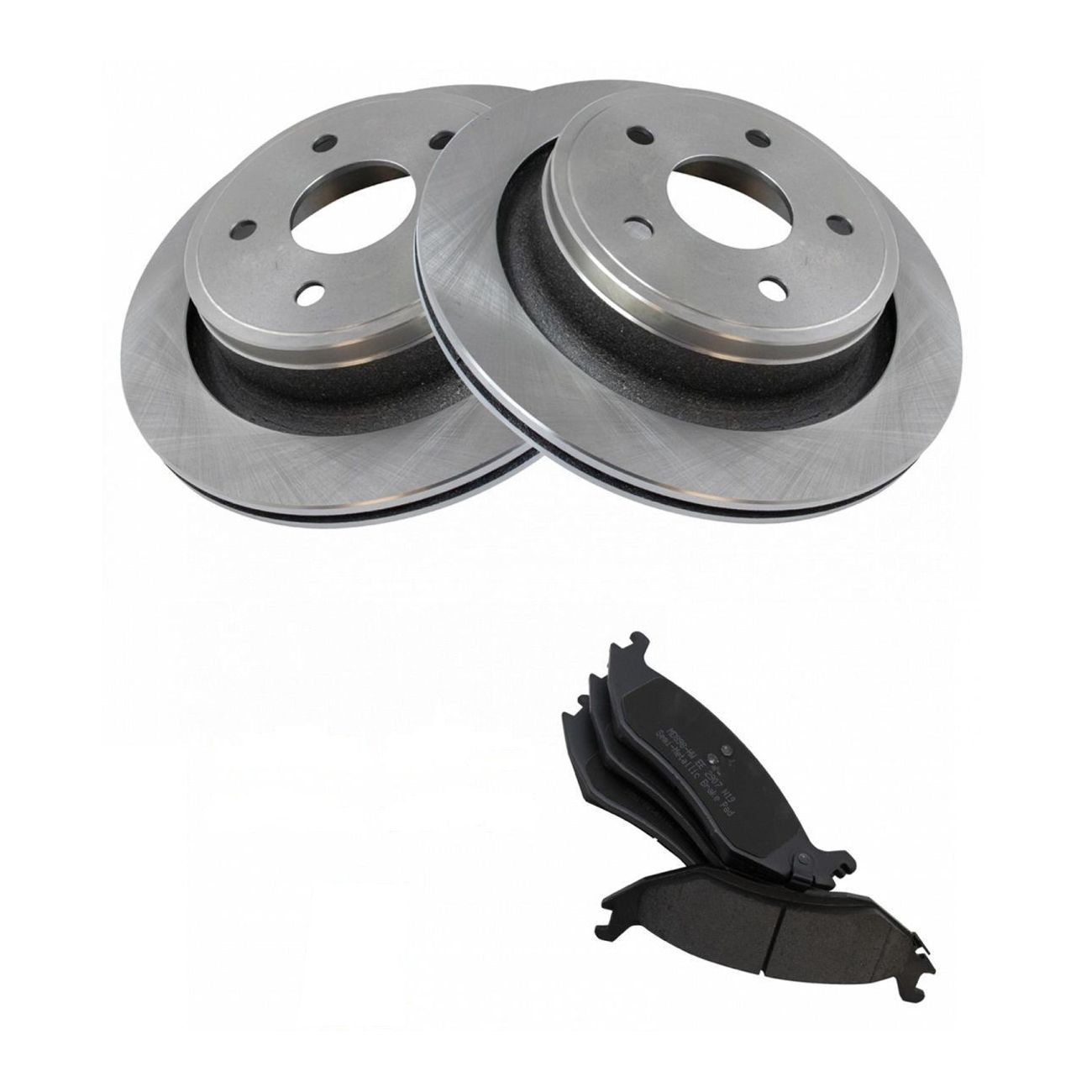 Semi-Metallic Brake Pad & Rotor Kit Rear For Dodge Ram 1500 Pickup Truck
