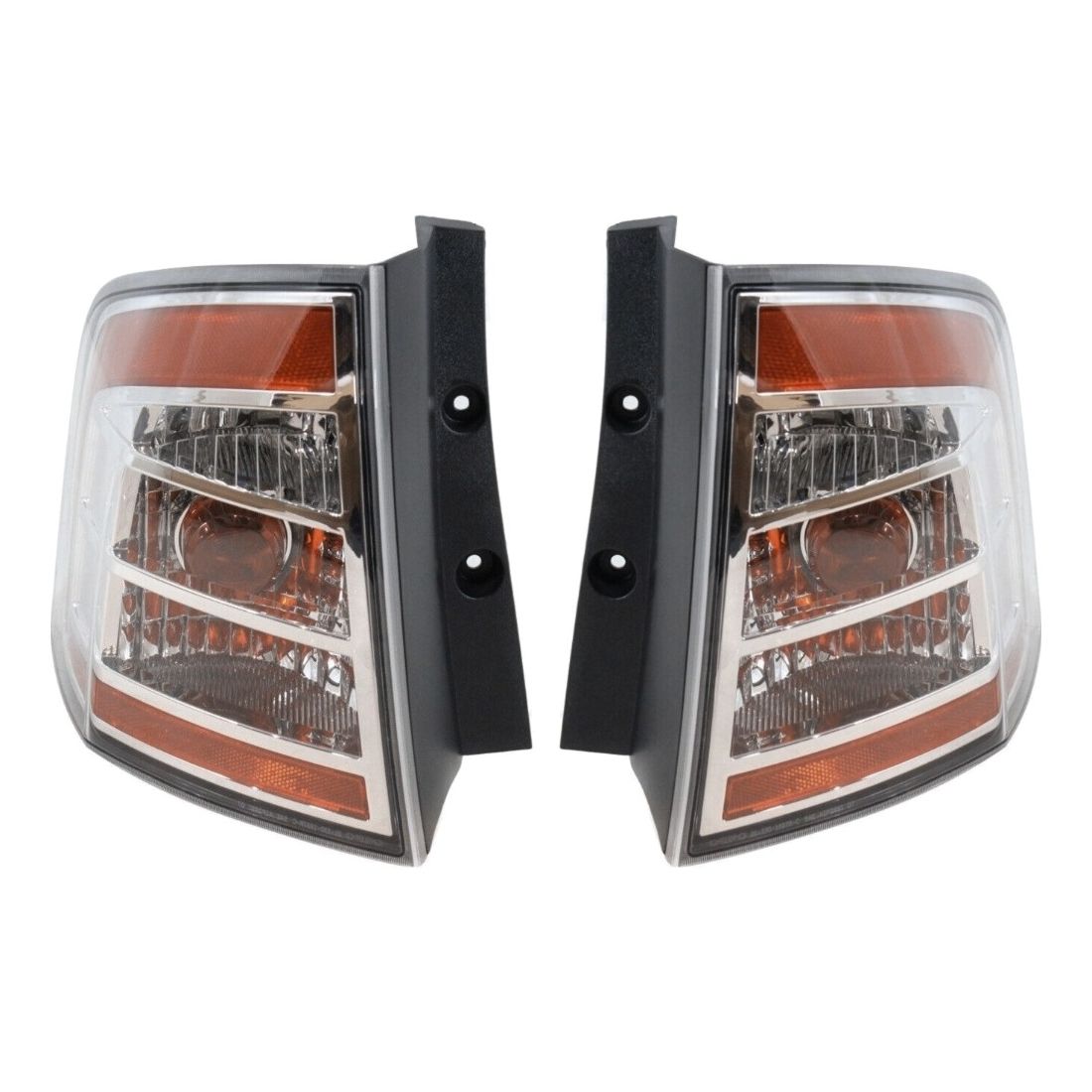 Halogen Tail Light Set For 2007-2010 Edge Clear/Red Lens W/ Bulbs 2Pcs
