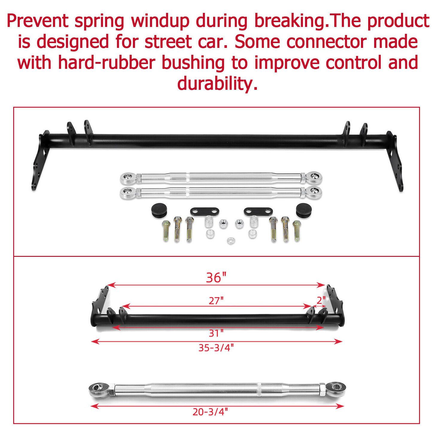 Front Suspension Traction Control Tie Bar For Honda 88-1991 Honda Civic EF CRX