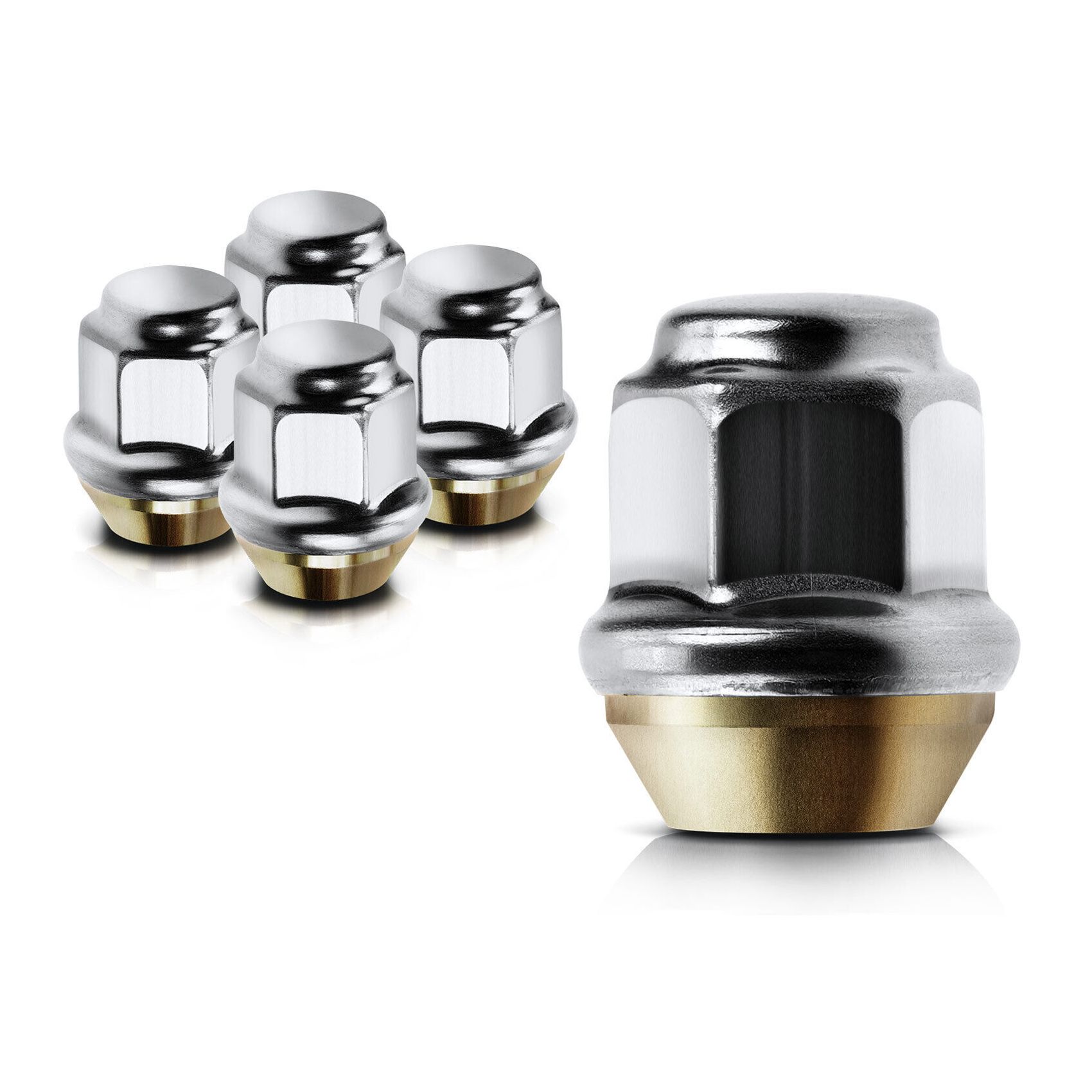 10 PCS - M12-1.50 Front / Rear Dometop Wheel Lug Nut For Ram C/V Dodge Ford Acura BMW
