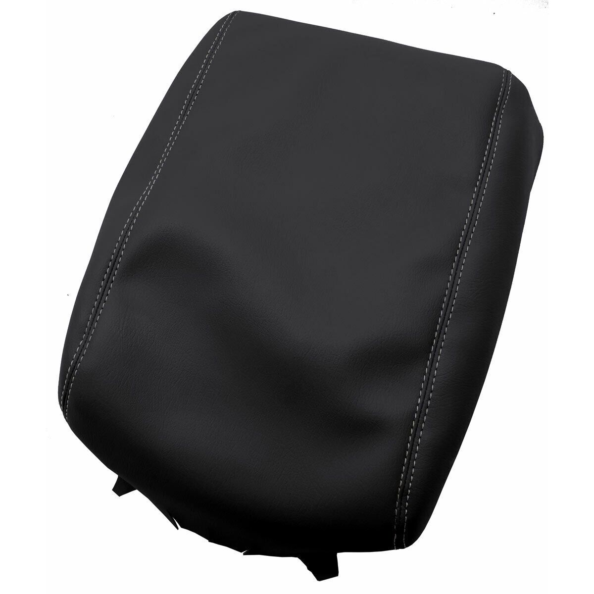 Console Lid Armrest Cover PVC Leather For Nissan Titan 2016-2020 Gray Stitch