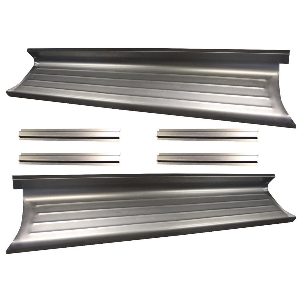 For Ford 1949-1952 F1 Base U/K F-1 Truck Steel Running Boards RIBBED PAIR