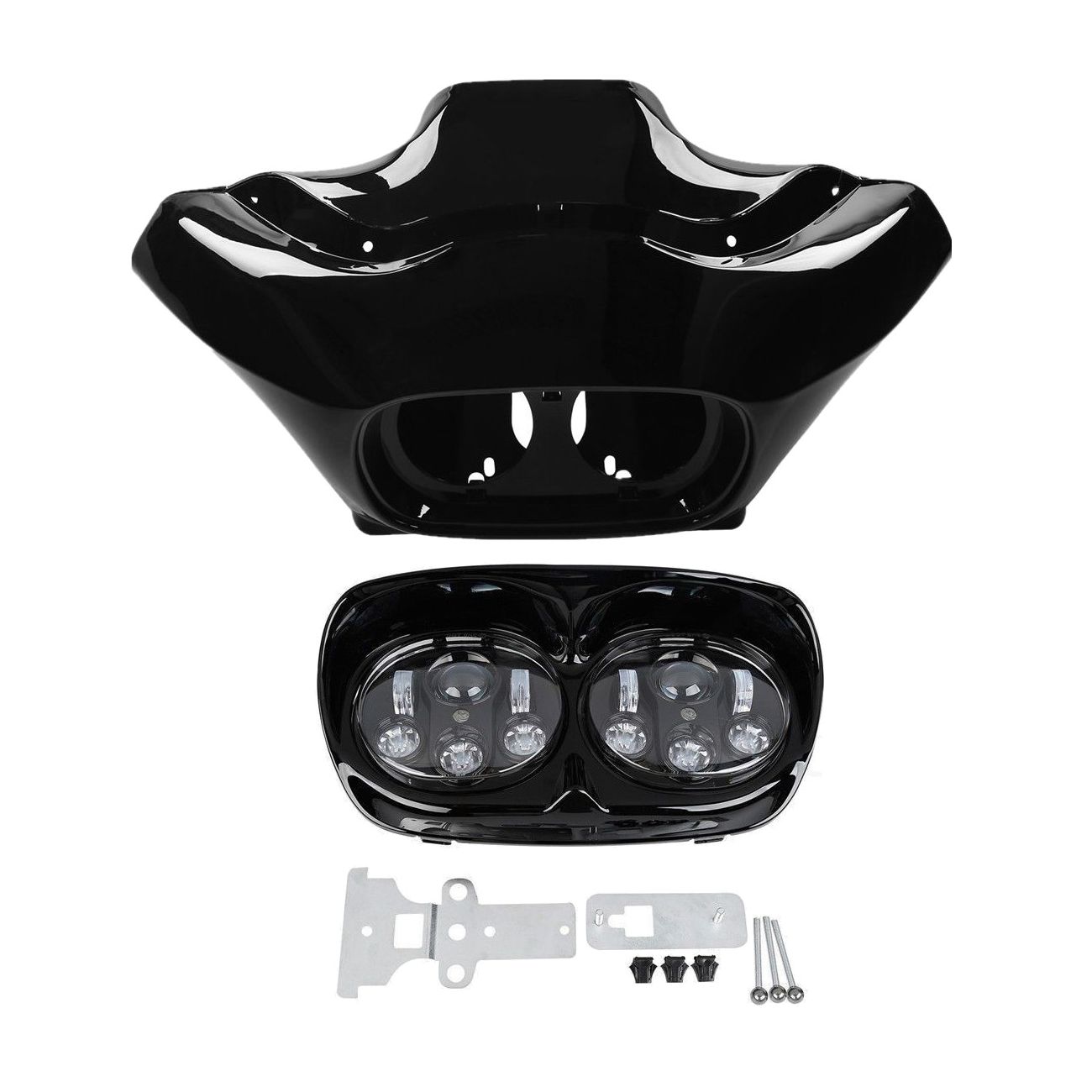 For Harley-Davidson Road Glide Inner Outer Fairings & 5.75" Dual Headlight