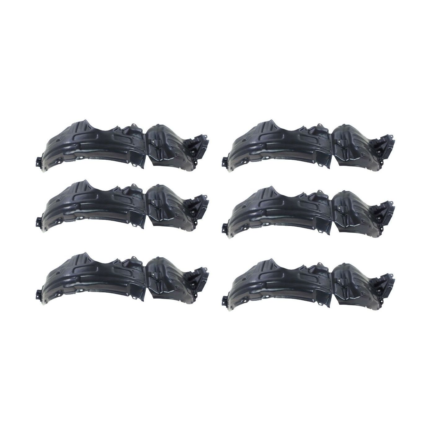 6 Sets Of - Fender Liner For 2000-2005 Toyota Echo Base Front Passenger Side