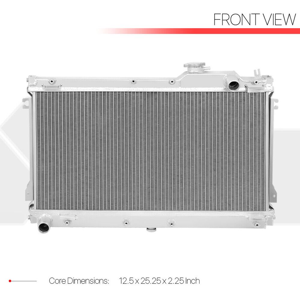 For Mazda 90-97 Miata A86536-209MMAR B6ZE MT [DUAL ROW CORE] Aluminum Radiator
